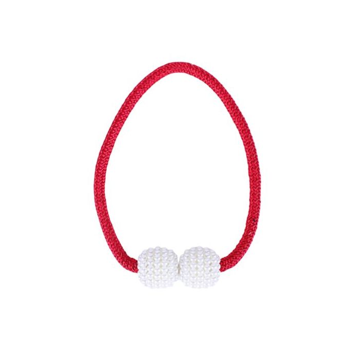 Magnetic Curtain Buckle Tieback β Beaded Hanging Ball Curtain Clip (1 Pair, Random Color)