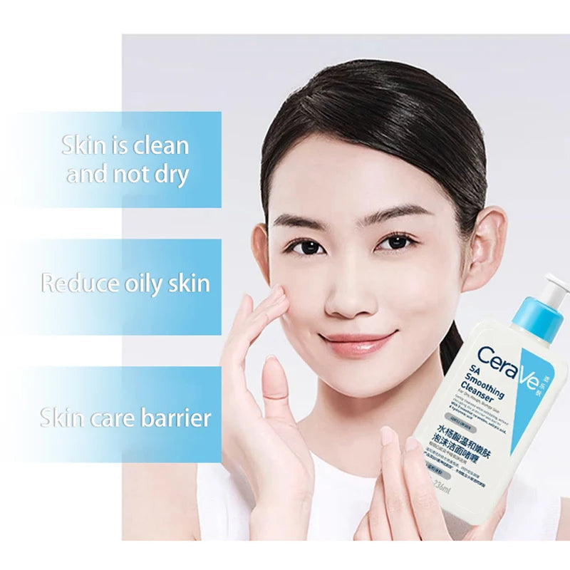 CeraVe SA Smoothing Cleanser – Salicylic Acid Face Wash with Ceramides